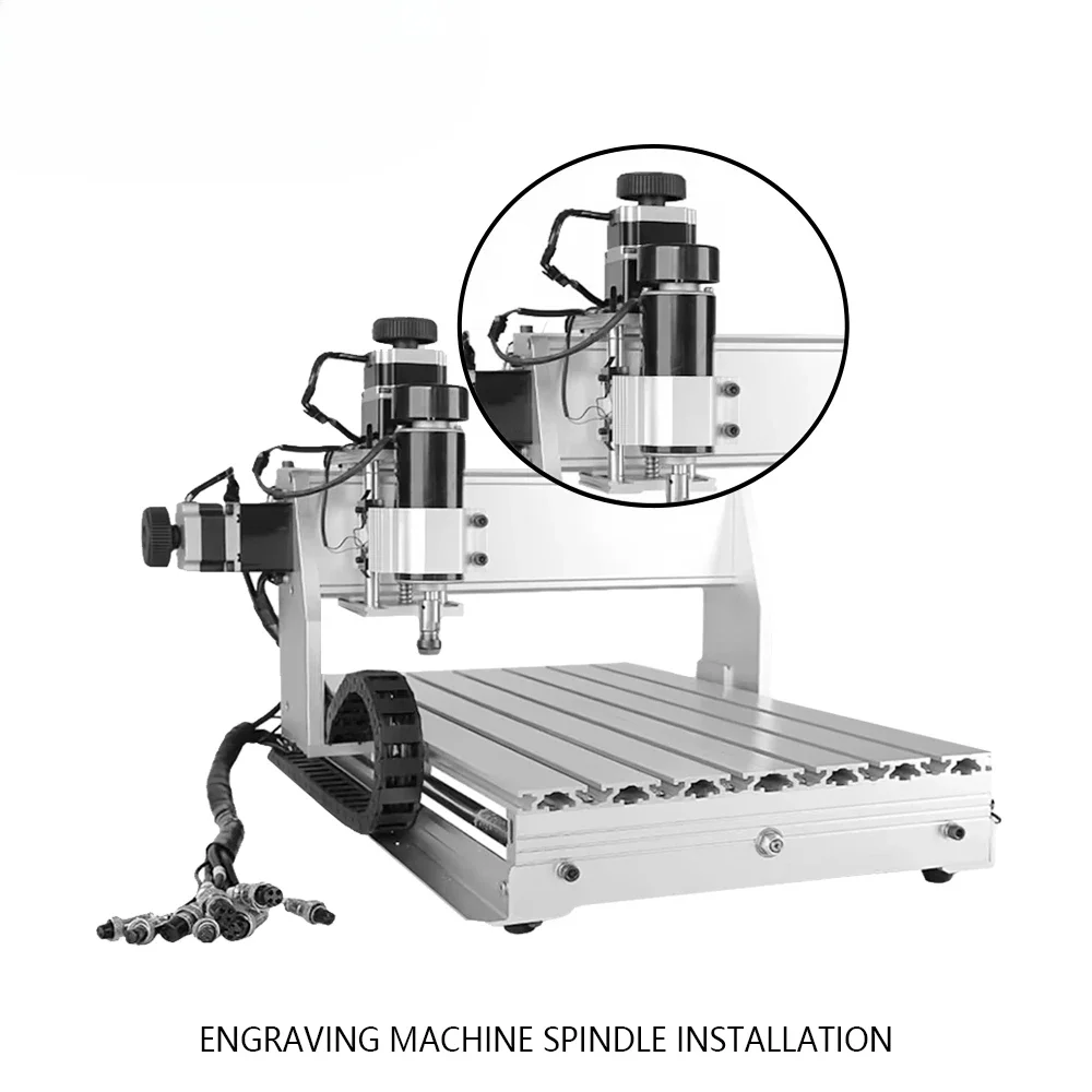 3020 3040 4060 4 Axis CNC Milling Engraving Machine, 800W/1500W MACH3 USB CNC Router with High Precision