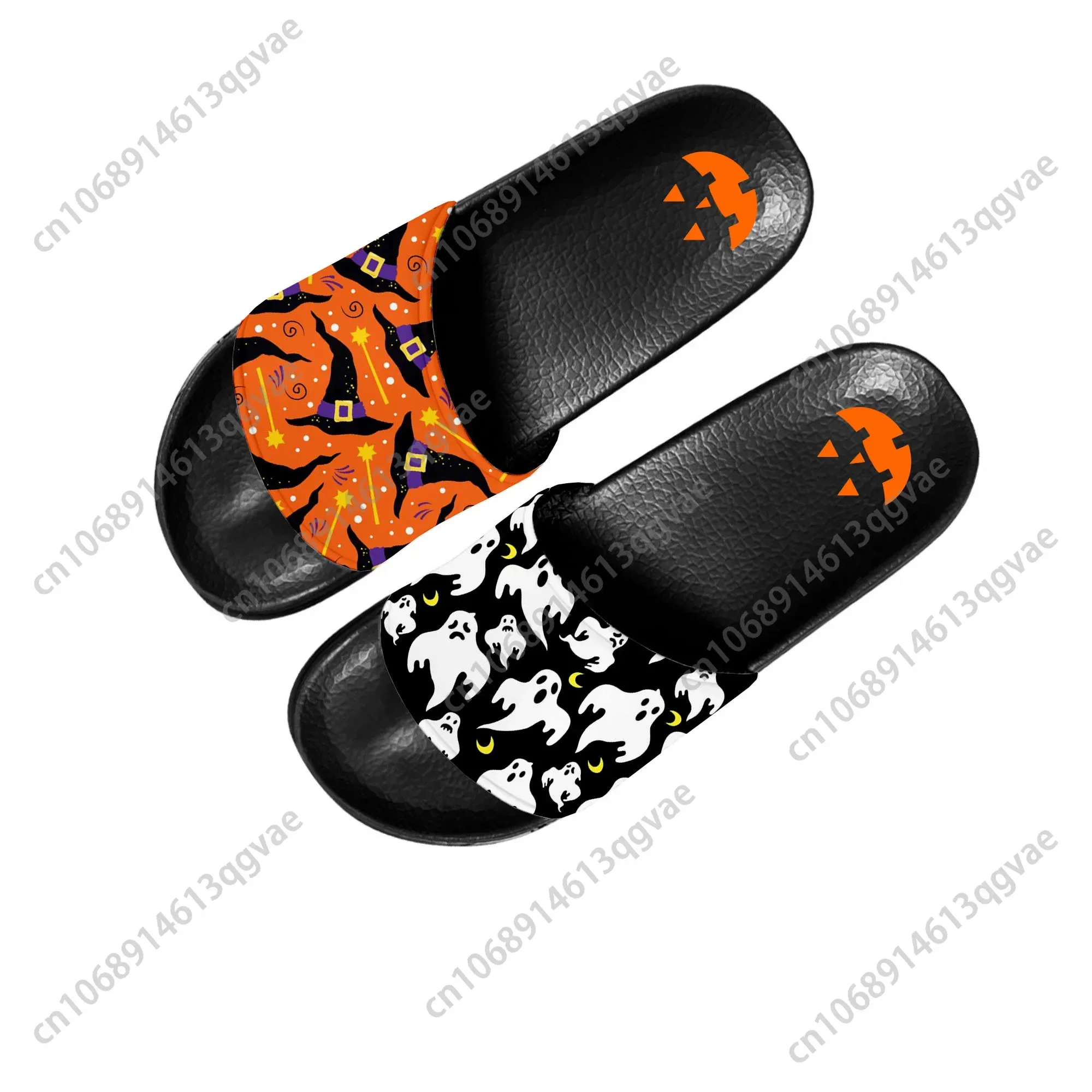 Halloween Pumpkin Slippers Home Water Shoes Men Women Teenagers Children Bathroom Beach Pool Sandals Custom Made Summer Slipper