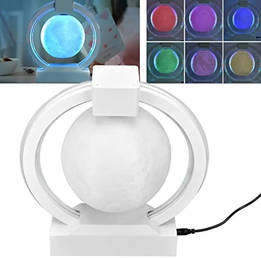 Magnetic Levitation Moon Light, Floating Moon Light 3D Printing Color Change, Home Creative Floating Decoration Christmas Gifts