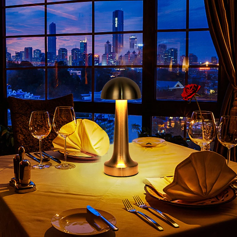 

Night Light Aluminum Alloy Dual Color Temperature Table Lamp Stepless Dimming Touch Operation: Flicker-free LED Eye Protection