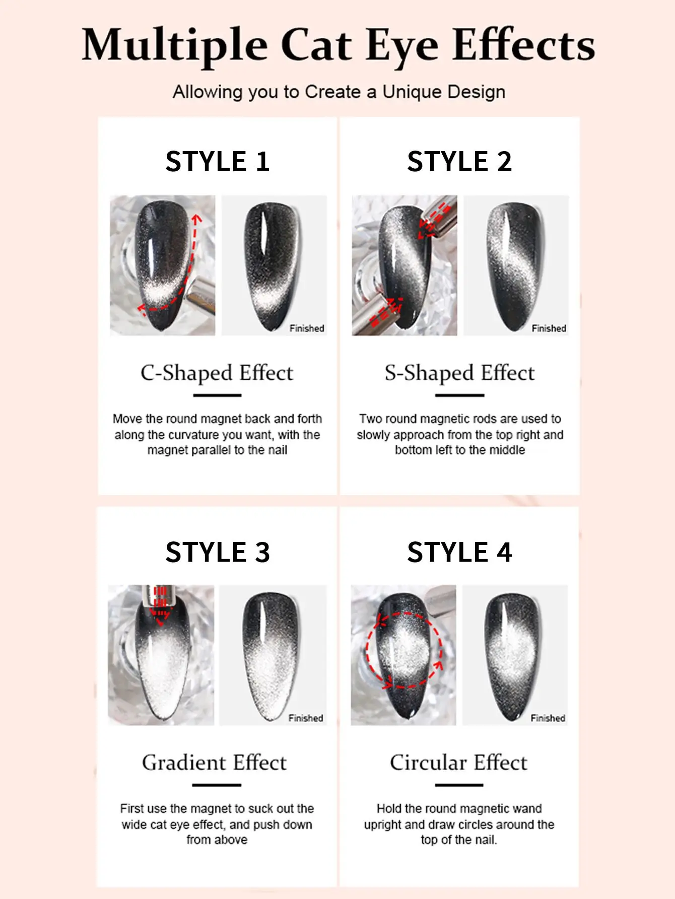 12g White Moonlight Glass Beads Cat\'s Eye Magnetic Gel Nail Polish Glittering Soak Of UV Varnish DIY Women\'s Nail Salon Gift