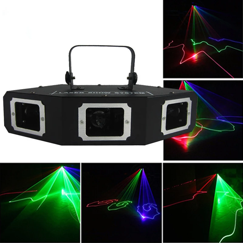 3Holes 500MW RGB Laser Light Laser light Show Party DMX512 Laser Stage Effect DJ Laser Light Bar KTV Disco Nightclub Stage show