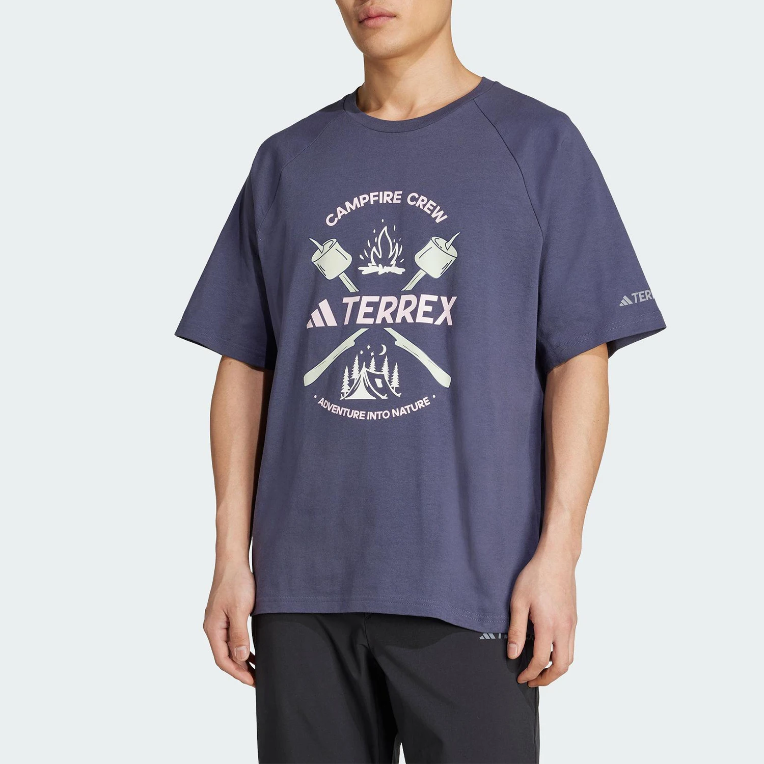 

Adidas genuine 2025 Summer Men's Loose Outdoor Sport T-Shirt JI8318