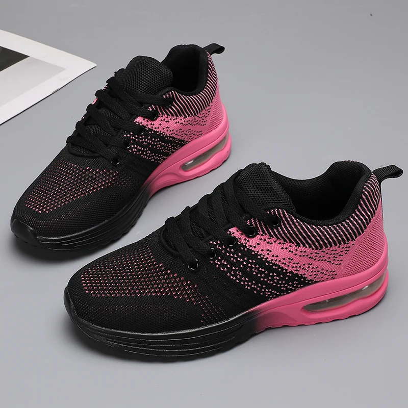 

Women Running Shoes Cushioning Breathable Women's Sneakers Lightweight Lace Up Jogging Tenis Shoes Outdoor Ladies Sports Shoes