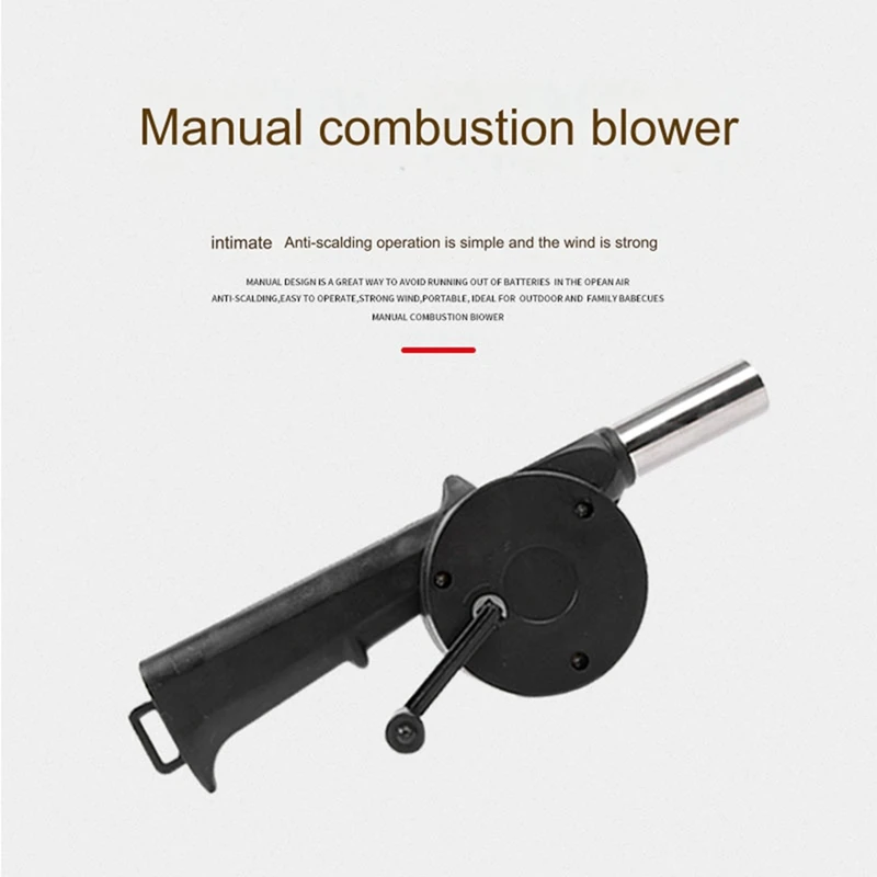 Hand BBQ Fan Outdoor BBQ Fan Air Blower For Barbecue Picnic Manual Crank Grill BBQ Fan Fire Bellows BBQ Tools