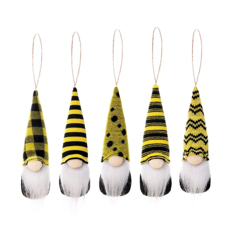 5/10pcs Bumble แขวน Gnome เครื่องประดับ Handmade ภาษาสวีดิชน้ำผึ้ง Elf ฤดูร้อนตกแต่งต้นไม้