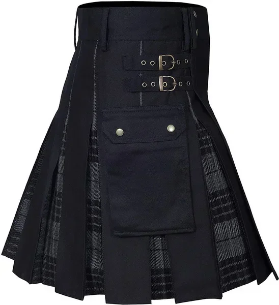 

Kilts для мужчин, утилита Kilt Hybrid Kilt, Современная коробка, плиссированная клетка, традиционное мужское средневековое платье Kilt Masculino