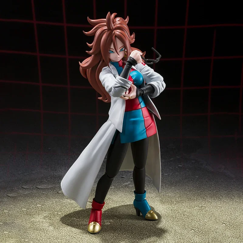 Bandai Original S.H.Figuarts SHF Dragon Ball Z Android 21 Anime Action Figure Finished Model Kit Robot Collection Toy Gift