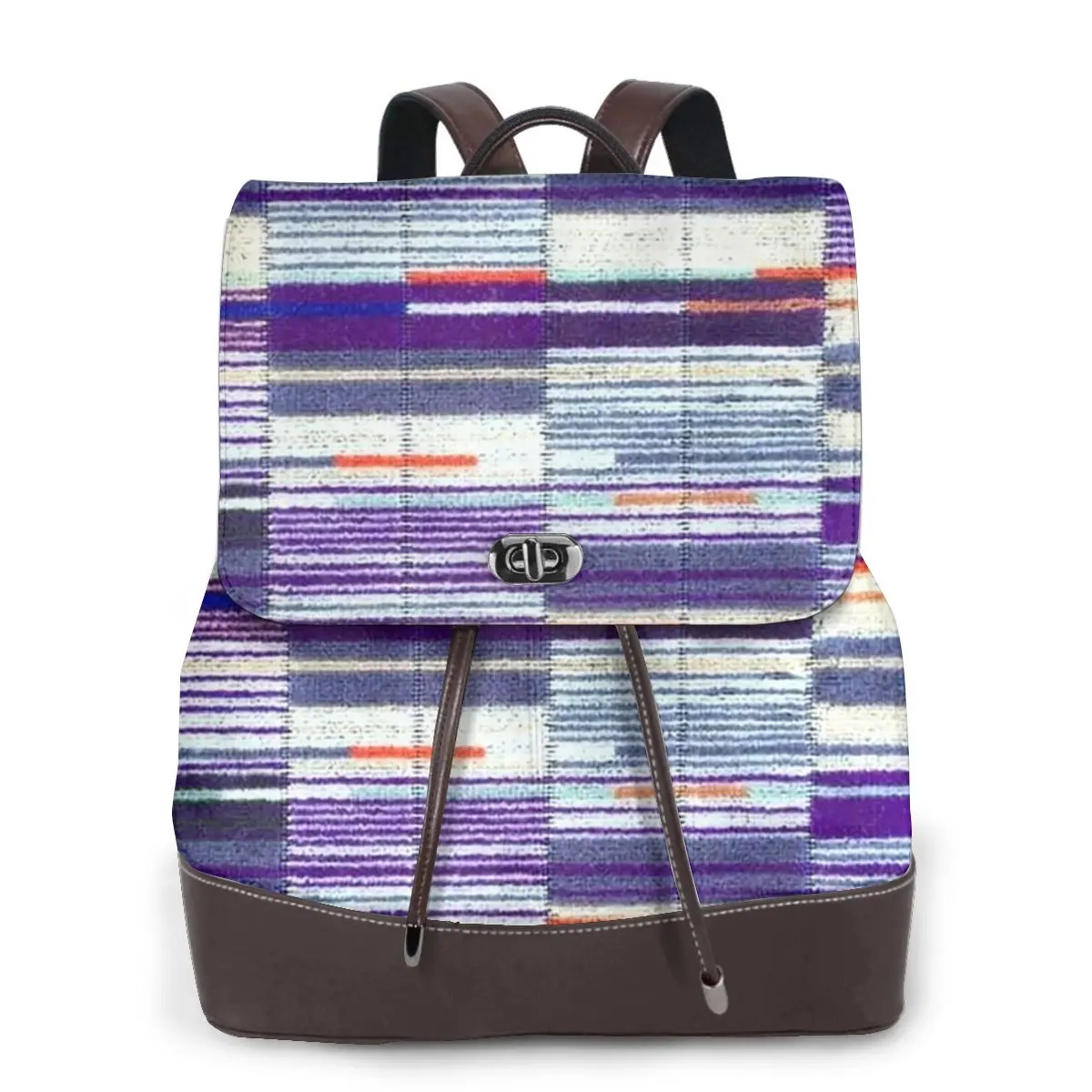 Elizabeth Line Underground Moquette Seat Cover Bookbag School Student Bags Hiking Travel Daypack for Women Derma Backpack