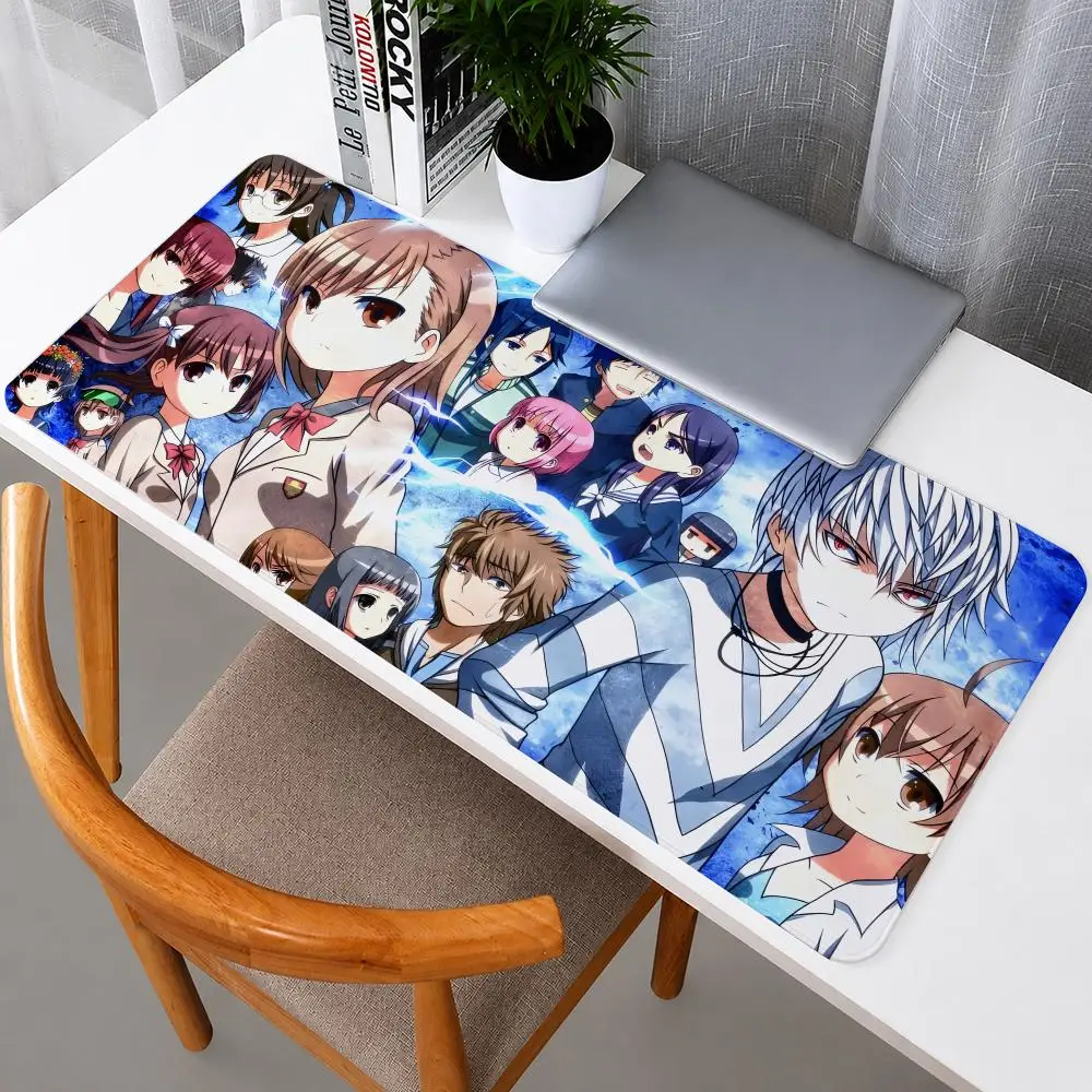 A Certain Scientific Railgun Mouse Pad Large PC Mouse Pad Rubber Base Gaming Desk Mat For Keyboard Gamers Office Accessories