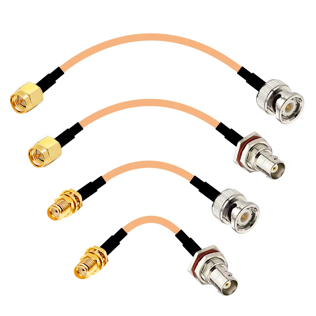 SMA męski część żeńska z nakrętką do wtyczki BNC Jack Pigtail Adapter kabelowy 15cm/30cm/50cm/100cm