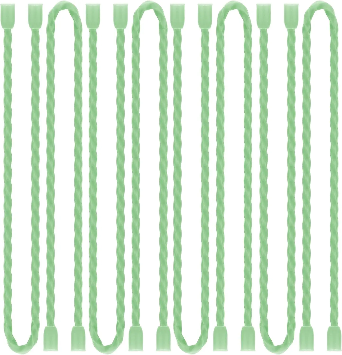 

Reusable Silicone Cable Ties, 12-Inch, Steel Core, Colorful, for Indoor & Outdoor Use, Green