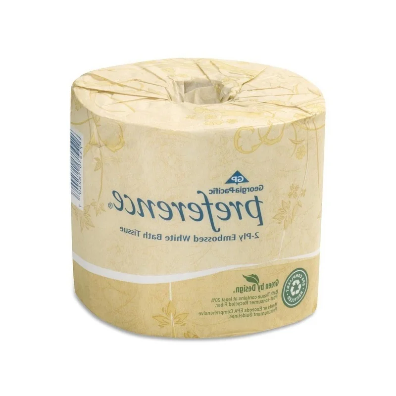 

Septic Safe 2-Ply Toilet Paper 550 Sheets 80 Rolls Bathroom Tissue Soft Absorbent Durable Unscented Iris Embossing Recycled