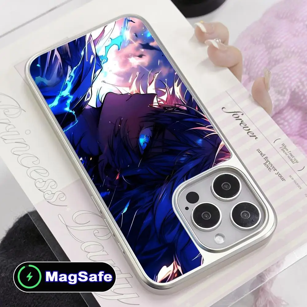 

Чехол для мобильного телефона Hunter Killua для iPhone 17, 16, 15, 14, 13, 12, 11 Air Pro Max Plus Magsafe с серебряным покрытием, красочный чехол