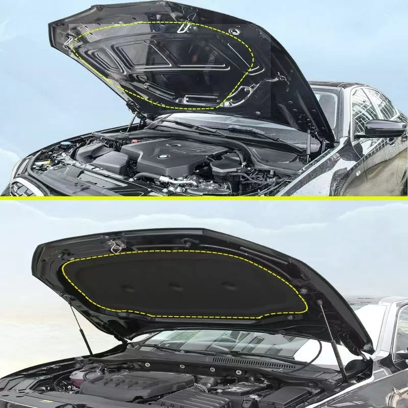 لفورد فوكس 2011-2018 سيارة العزل الحراري وعزل الصوت القطن غطاء المحرك الأمامي وسادة مقاومة للحريق اكسسوارات السيارات #5