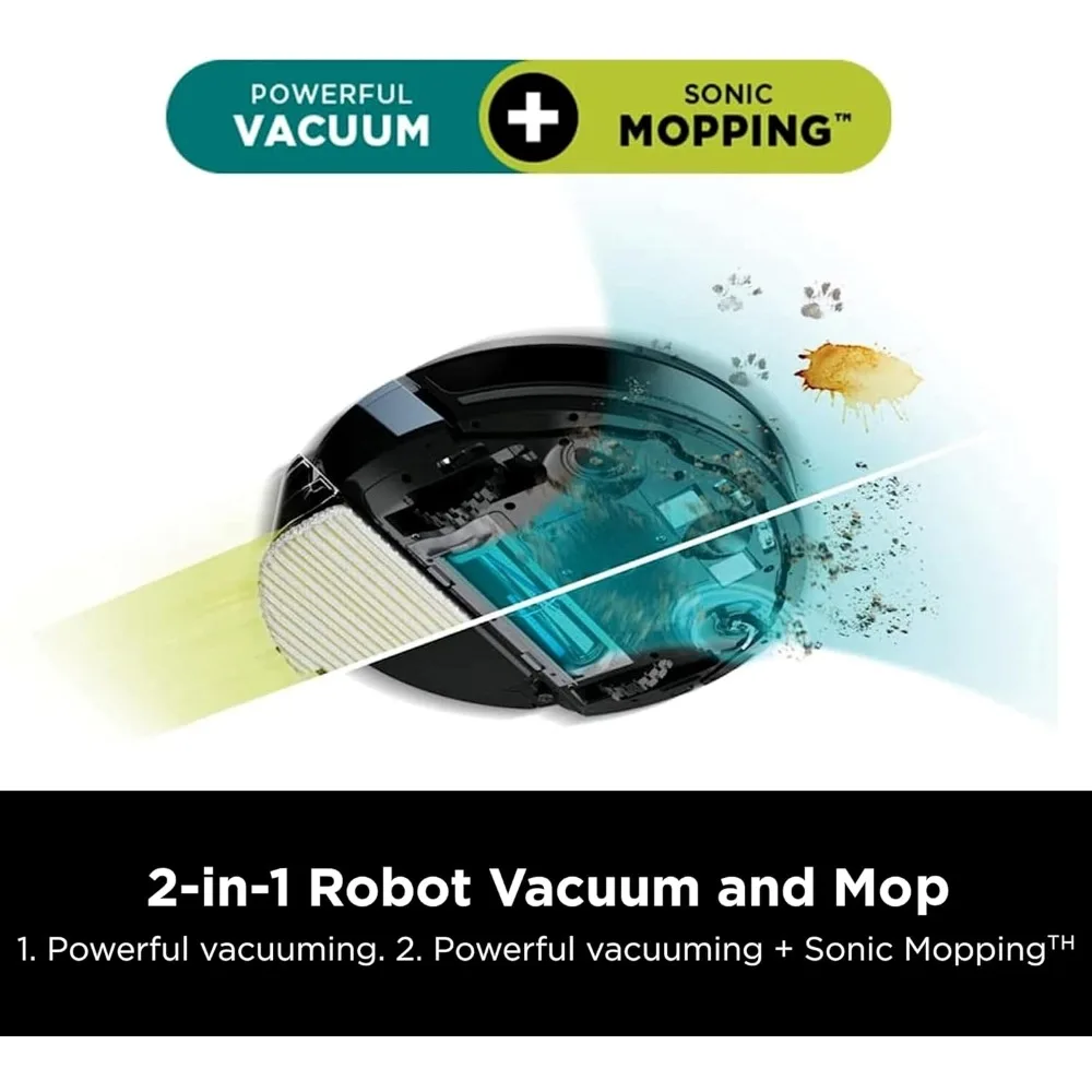 Shark AI Ultra Robot Vacuum and Mop with Sonic Mopping, 2 in 1, 2 Microfiber Pads, New