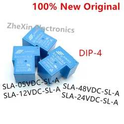 10PCS/Lot   SLA-05VDC-SL-A 、SLA-12VDC-SL-A 、SLA-24VDC-SL-A 、SLA-48VDC-SL-A   DIP-4   New original electromagnetic relay