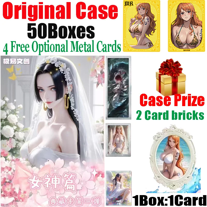 

New Jiyi Culture One Piece Collection Trading Cards Anime Boa Hancock Yamato Nami Rare Laser Diamond Ticket Stub Goddess Cards