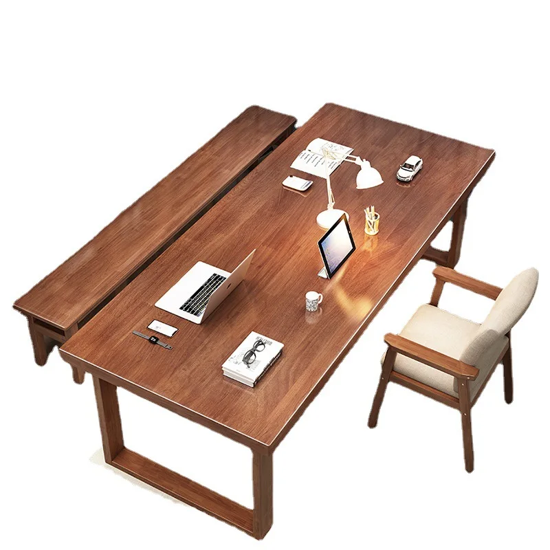 

&c High Quality More Design Factory Price Living Room Furniture Solid Walnut Wood Computer Desk
