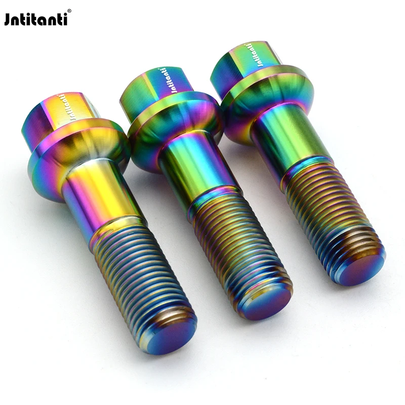 Jntitanti High-performance ball seat mercedes-Benz Gr5 Titanium wheel bolt hub M14*1.5*45mm for racing car