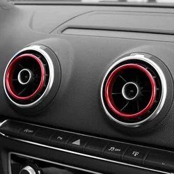 Car Air Center Console Outlet Trim Inner Ring Cover For Audi A3 8V S3 2014-2019 AUDI Q2 Sportback Sedan Accessories Car Styling