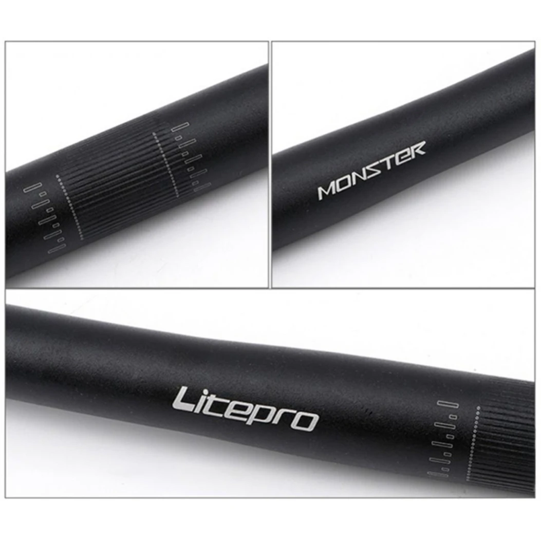 Bicycle Handlebar Monster Folding Bike Horizontal 25.4*540/580mm Aluminium Alloy Ultra Light Handlebars Bicycle Parts