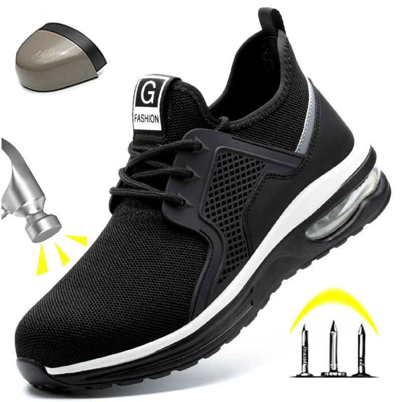 

Steel Toe Safety Shoes Men Puncture Resistant Men's Work Shoes Lightweight Men Shoes Safety Bootss Men's Sports Shoes