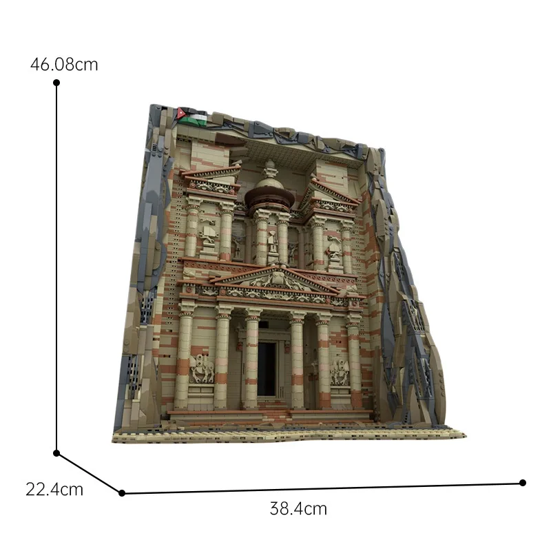 Blocs de construction Petra anciens, modèle d'architecture du patrimoine mondial, puzzle 3D éducatif, cadeau pour adultes et adolescents