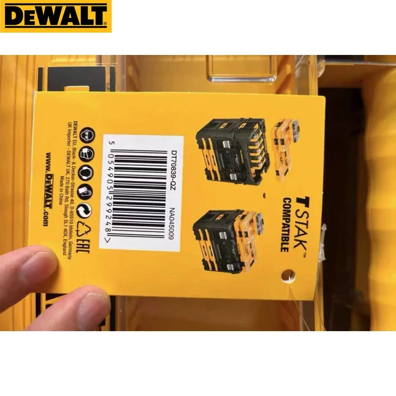 DEWALT DT70839-QZ Large Tough Case With 6 Dividers Divider Screws Bits Accessory Storage Box Dewalt Drill Driver Bit Tool Case