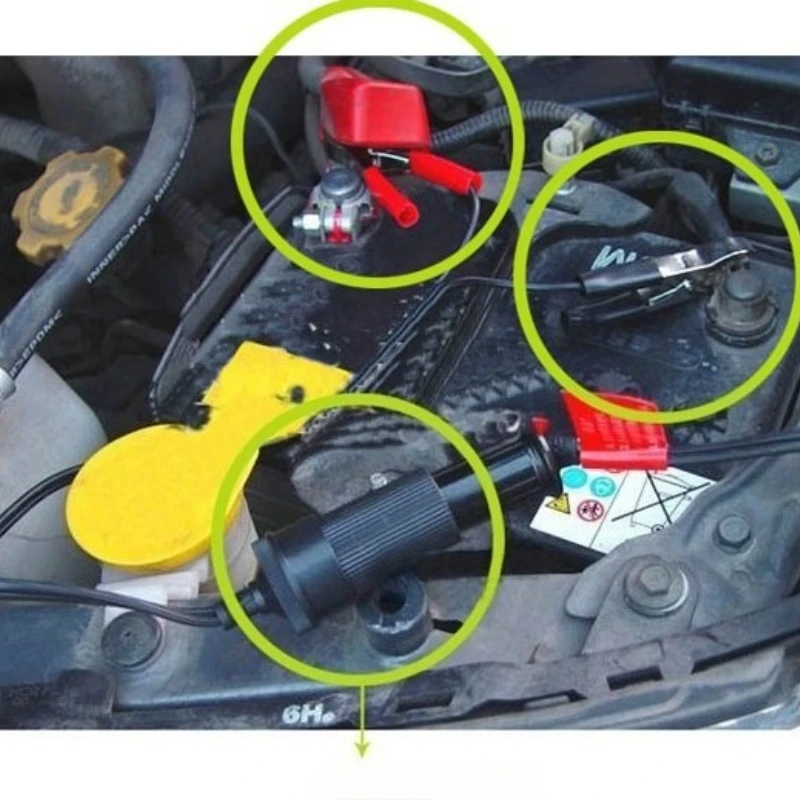 Terminale batteria per auto Adattatore presa accendisigari clip-on 12v/24V Ricambi auto universali Campeggio Natale