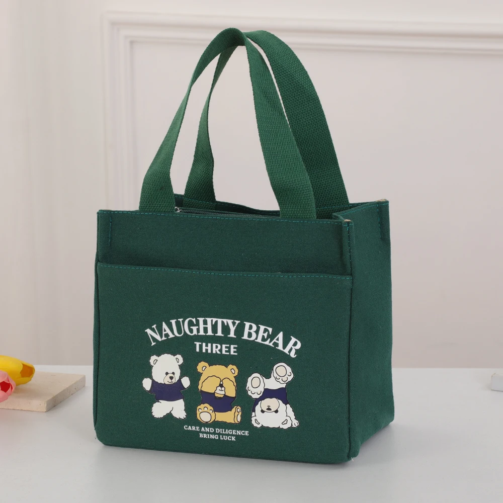 

Canvas handbag - simple and compact, three-dimensional small handbag for outings, commuting handbag
