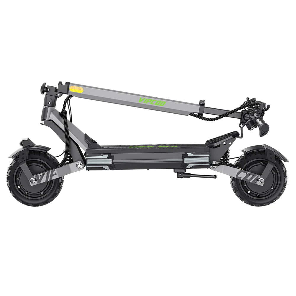 Vipcoo VS6 Pro سكوتر كهربائي 1200 واط * 2 موتور 52 فولت 20.8Ah بطارية 10 بوصة الإطارات 25 كم/ساعة السرعة القصوى 65 كجم المدى LED عرض NFC فتح