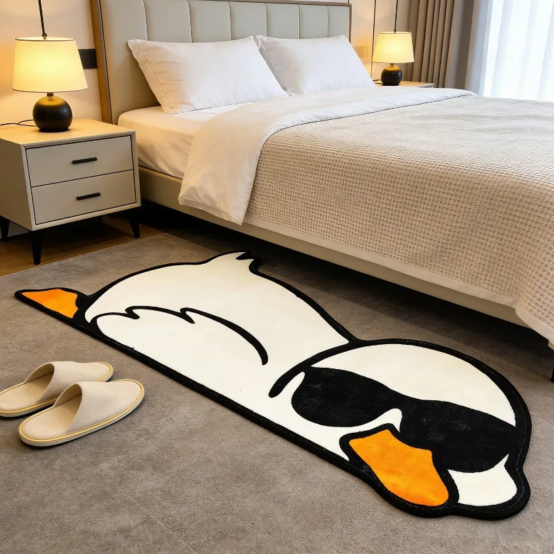VIKAMA Playful Lying Duck Plush Rug Soft And Comfortable Home Decor Rug For Living Rooms And Bedrooms Home Decor