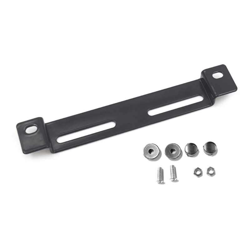 652F Metal Bracket License Plate, Black,7.6''x1.2'' Universal for Motorcycle ATV Dirt Bike