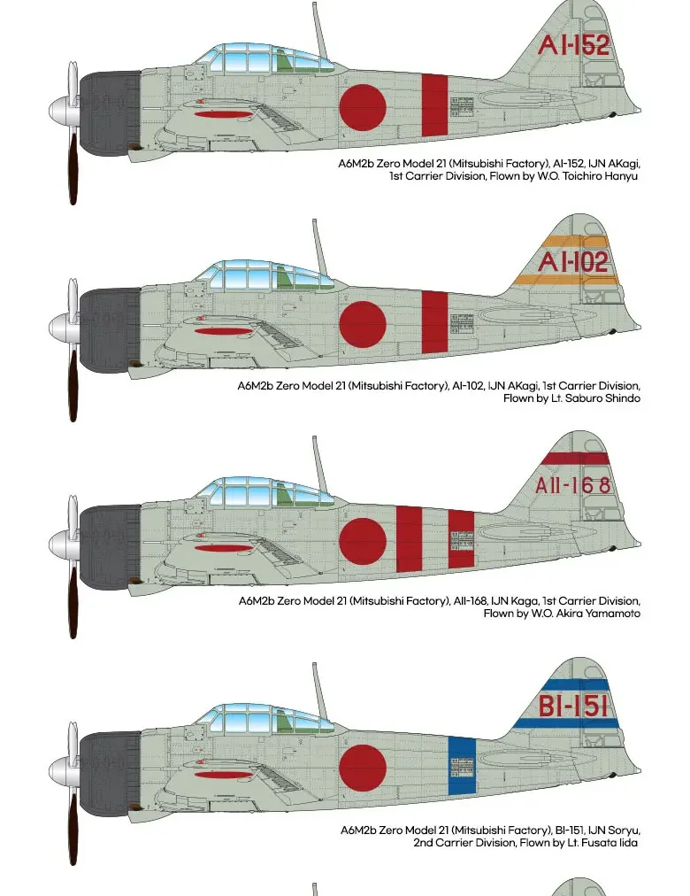 Kit de montagem modelo da Midway Academy, Mitsubishi A6M2b, Zero Fighter, 80 ° Aniversário, 1/48, 21