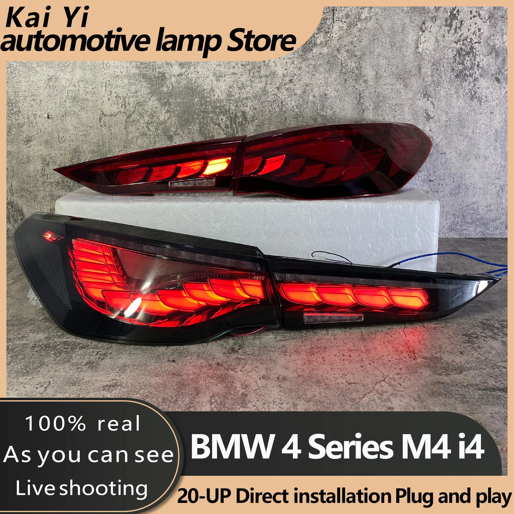 For  4 Series M4 G22 G23 G82 LED Running Light Sequential Turn Signal Tail Light Assembly 425i 430 GTS OLED Tail Light