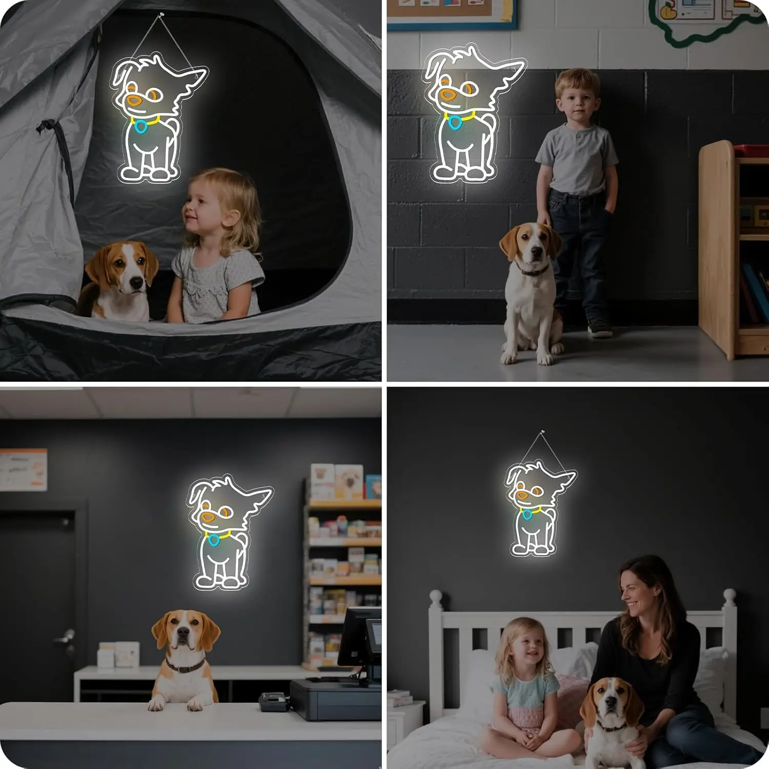 Dog Neon Sign USB Powered LED Dimmable LED Neon Light for Bedroom Club Livingroom Man Cave Party Shop Decor Personzalized Gift