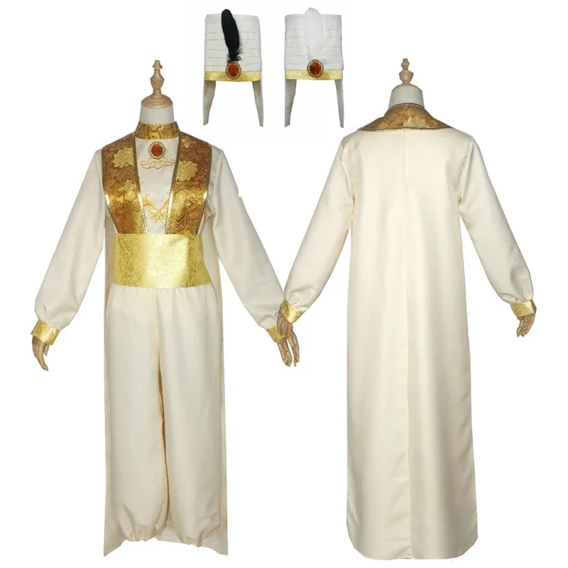 1000 Nights Cosplay Men's Aladdin and Magic Lamp Cos Clothing Anime Stage Performance Clothing Adult Halloween Costume