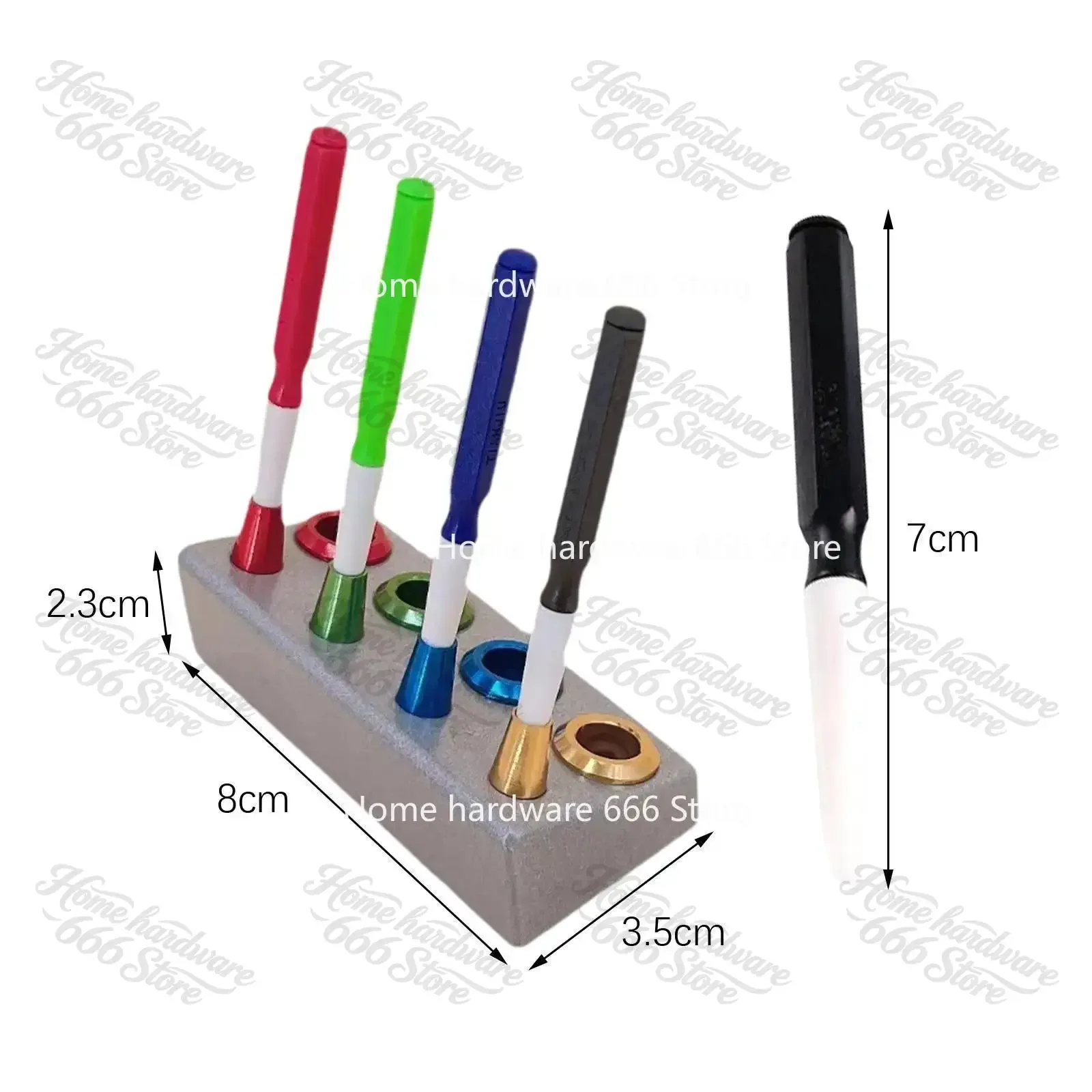 Watch Repair Tool, Watch Point Oil Pen Metal Seat, Four Pieces To Decorate The Oil Pen Shelf, and Four Fulcrum  Pens for Free.