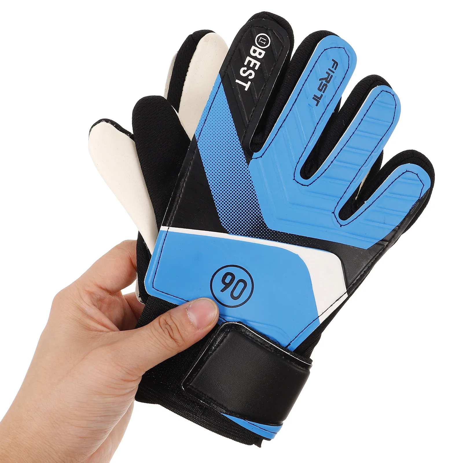 

2Pcs Kids Breathable Goalkeeper Gloves Non-Slip Finger Protection Soccer Training Competition Supply