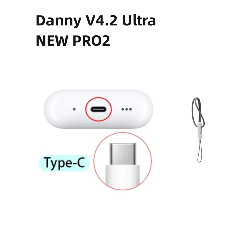 Danny V4.2 Ultra Earbuds TWS ANC Bluetooth Earphones,Touch Control Wireless Headphone With Microphones Sport Waterproof Headset