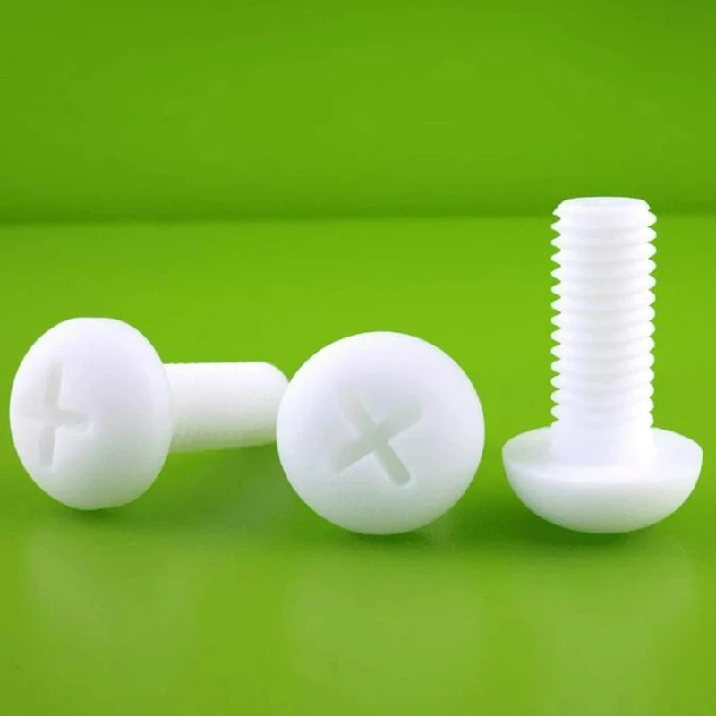 5/10pcs M3 M4 M5 M6 M8 M10 M12 PEEK Plastic Cross Pan Head Screws High Temperature Resistant Insulation Bolts