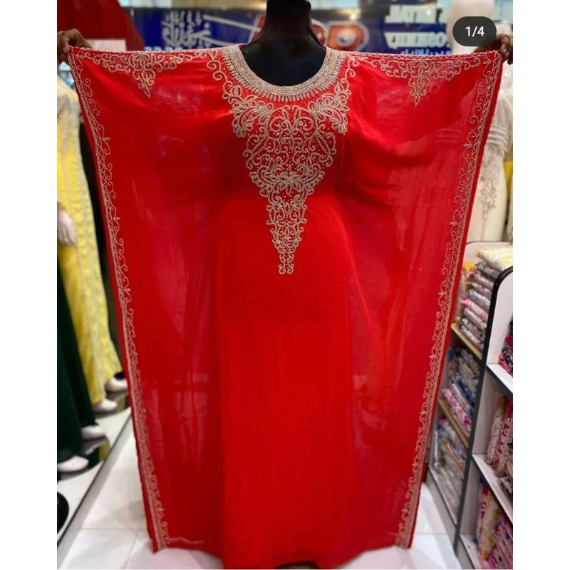 

Moroccan Dubai Long Shirt Farasha Robe Dress Is Very Fancy and Long Style Dress