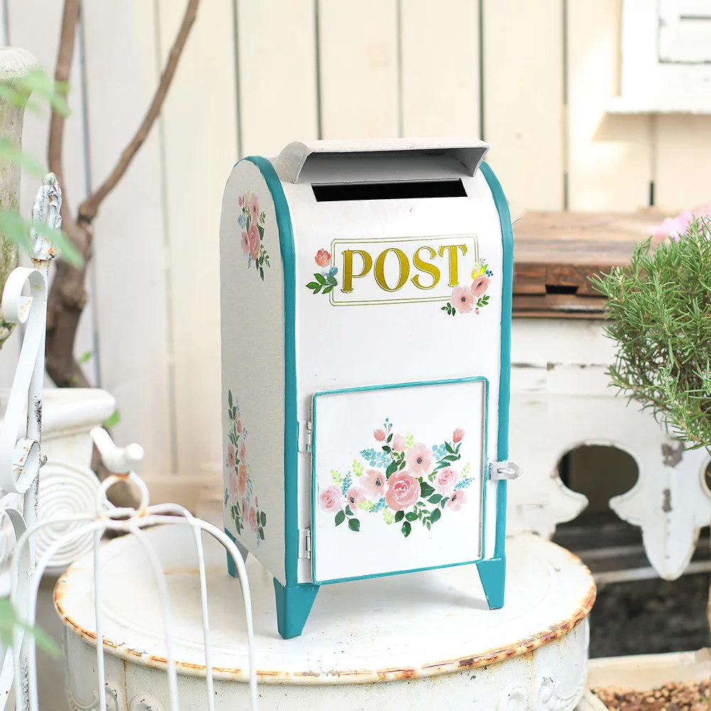 European Standing Letterbox Tabletop Ornaments Home Accessories Storage Box Garden Grocery Box Wholesale