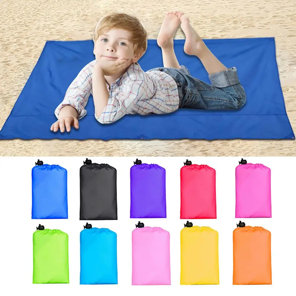 Waterproof Pocket Beach Blanket Folding Camping Mat Mattress Portable Lightweight Mat Outdoor Picnic Mat Sand Beach Mat