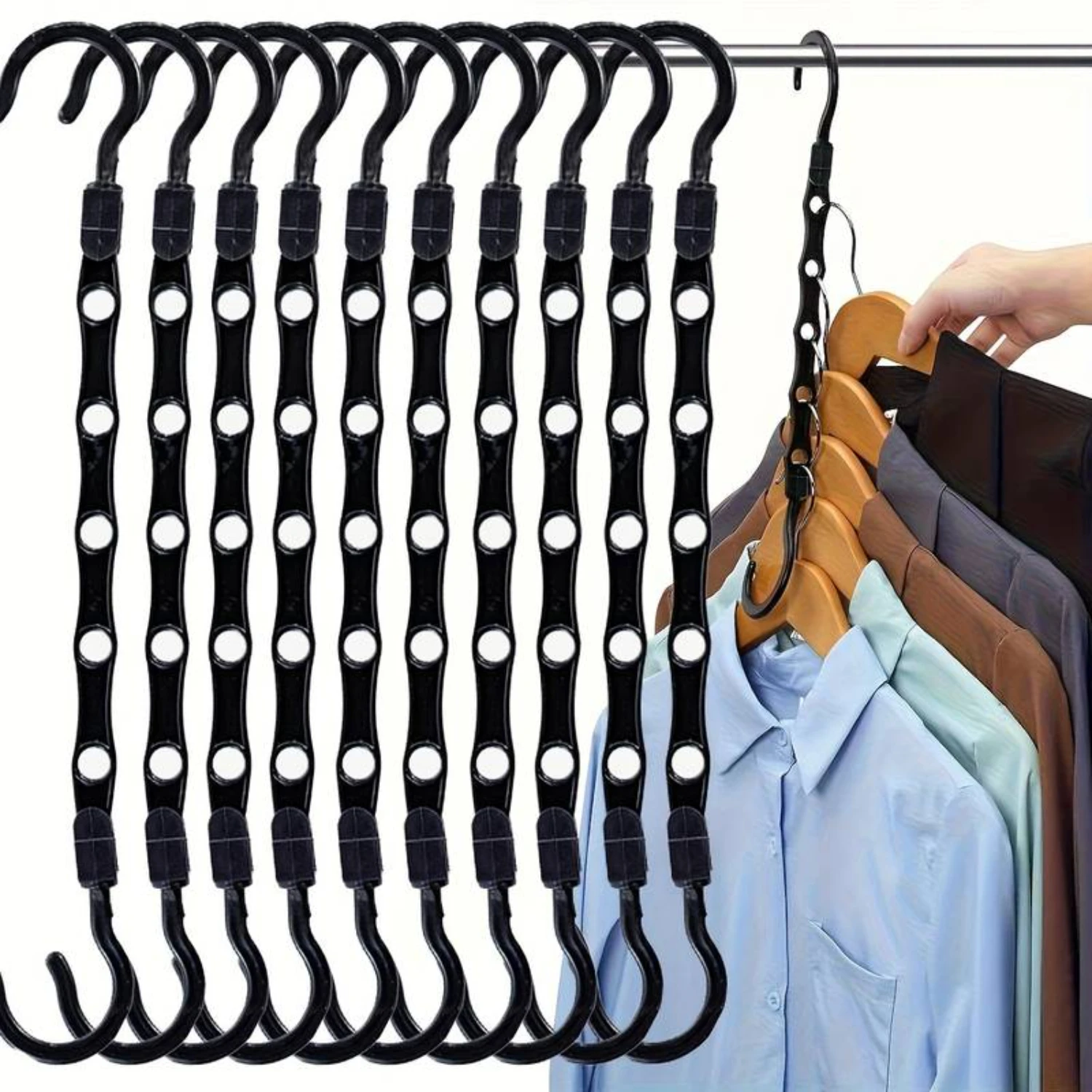 

10pcs Premium Magic Hangers - Space-Saving Design for Heavy Garments, Perfect Closet Organizer for and Commercial Use in Clothi