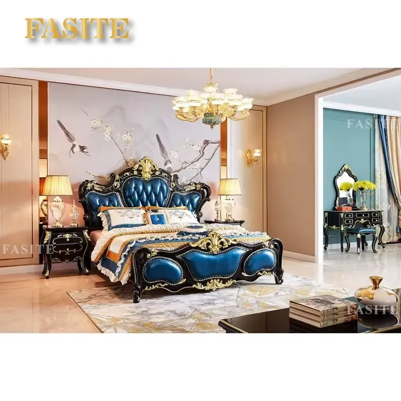 For Custom Luxury Modern Wooden Bedroom Furniture Set High Quality Bed Room Units Home Decor