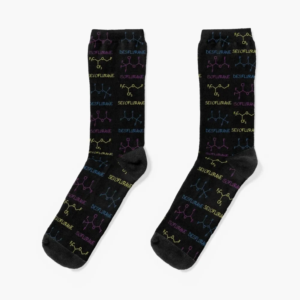 

Isoflurane Sevoflurane Desflurane Pattern Socks Lots happy Sports gym Man Socks Women's