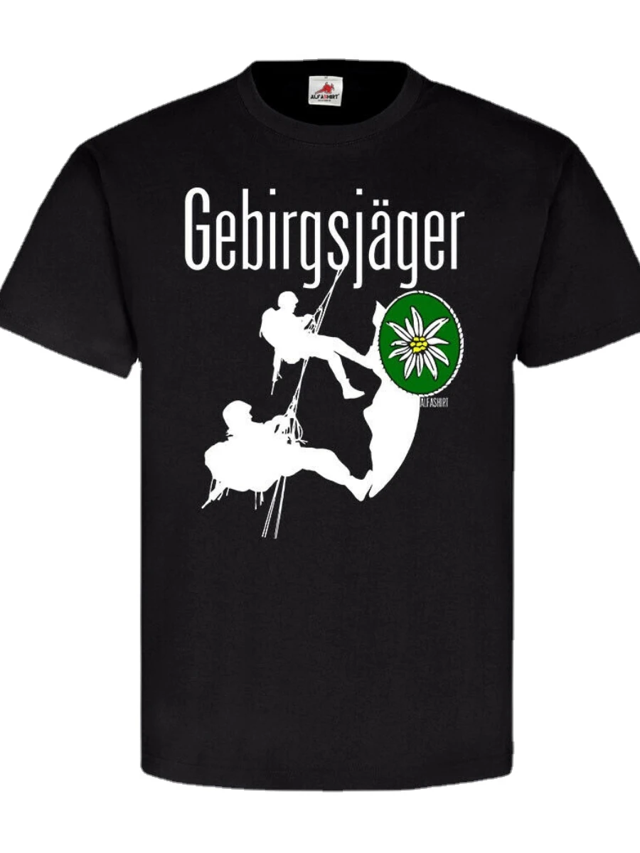 Bundeswehr Gebirgsjäger Edelweiss Blume Kompanie Alpen Soldaten T-Shirt. Cotton Short Sleeve O-Neck Mens T Shirt New S-3XL