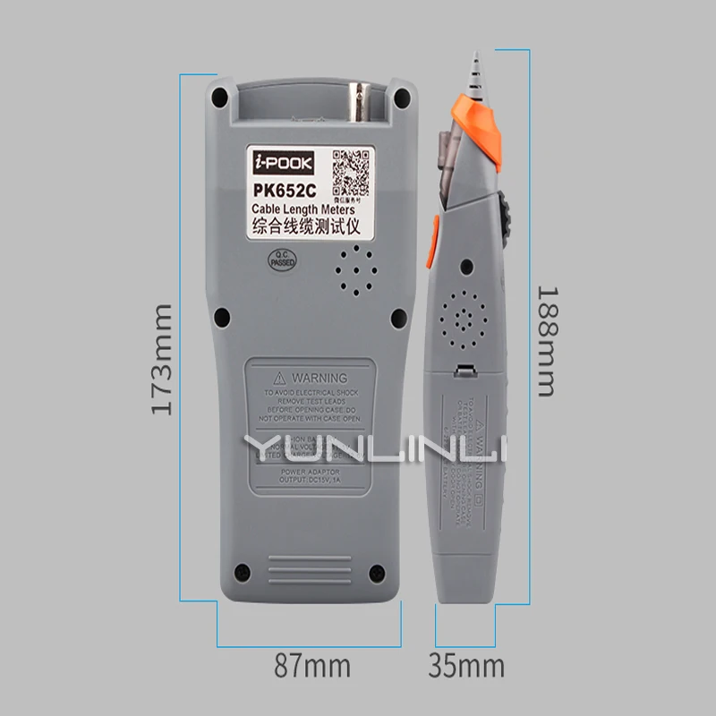 Testeur de câble réseau multifonctionnel, testeur de longueur de câble LCD, testeur de point d'installation, vérificateur de câble, vérificateur de téléphone, PK652
